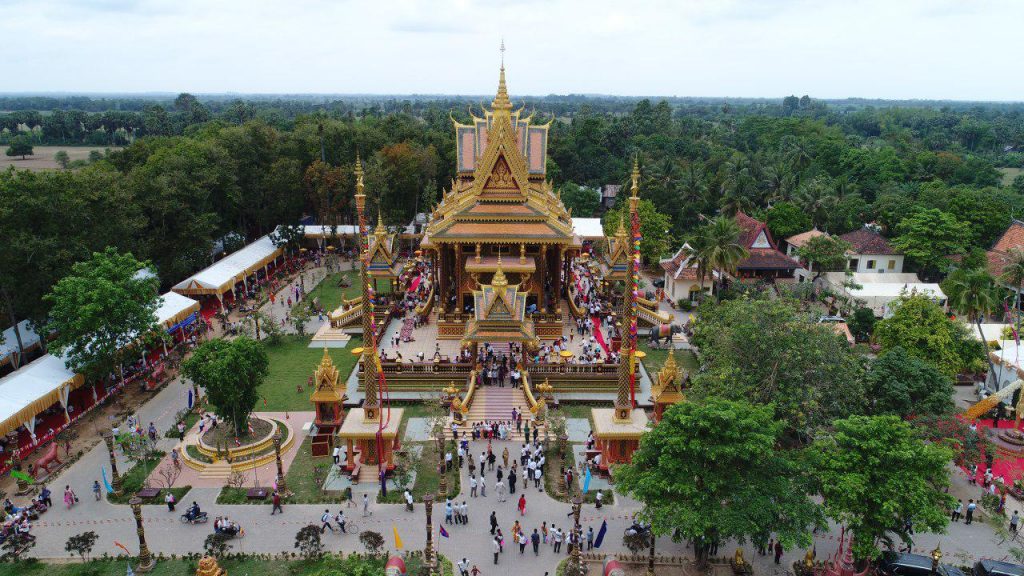 Samdech Techo Hun Sen, Prime Minister of the Kingdom of Cambodia, Presided Over Inauguration Ceremony of Chey Mongkul Pagoda in Kampong Cham Province